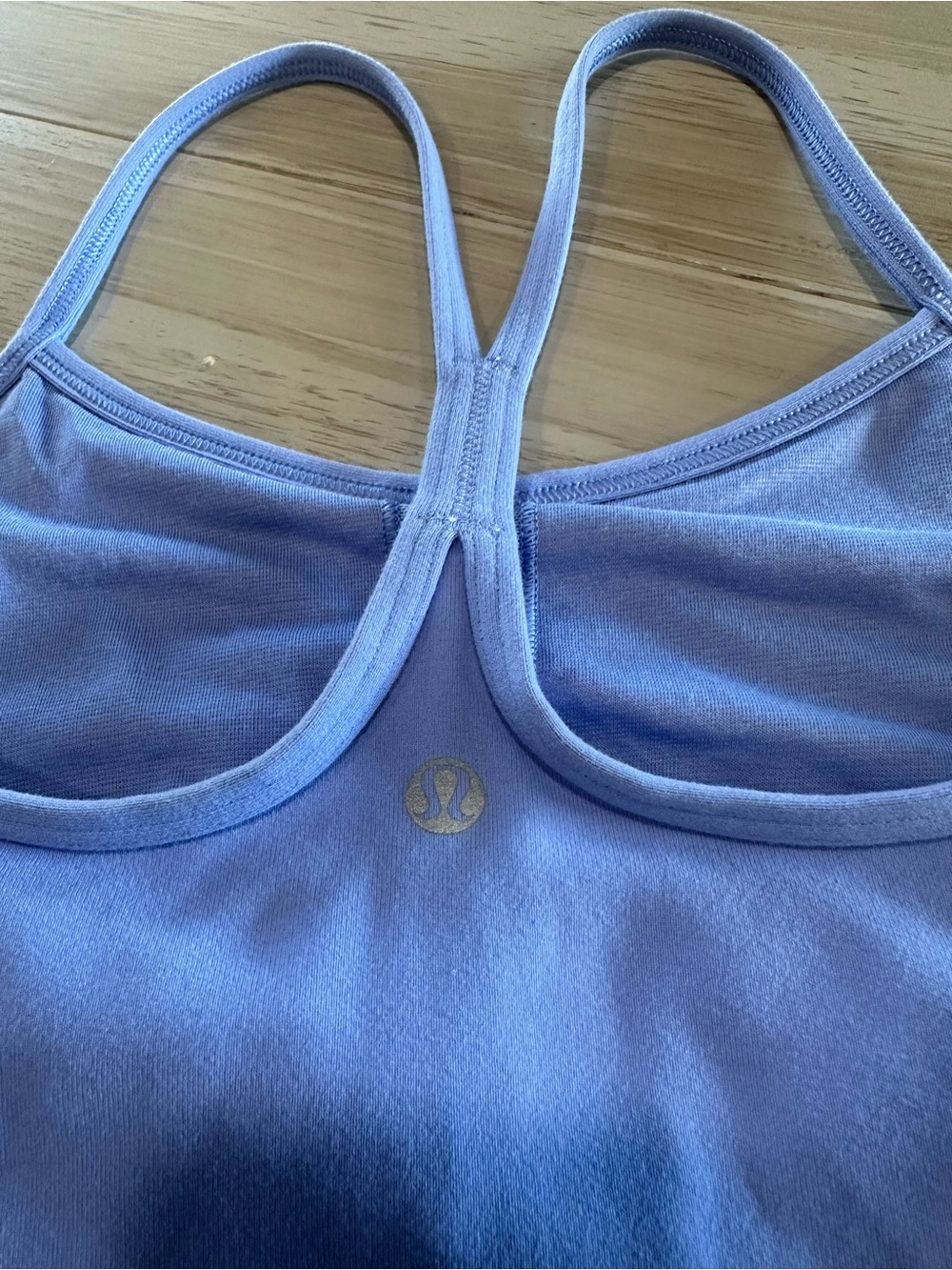 Lululemon Power Y Tank Light Blue Purple Bra Top Womens Size 2 Gym Workout Yoga - Picture 3 of 5